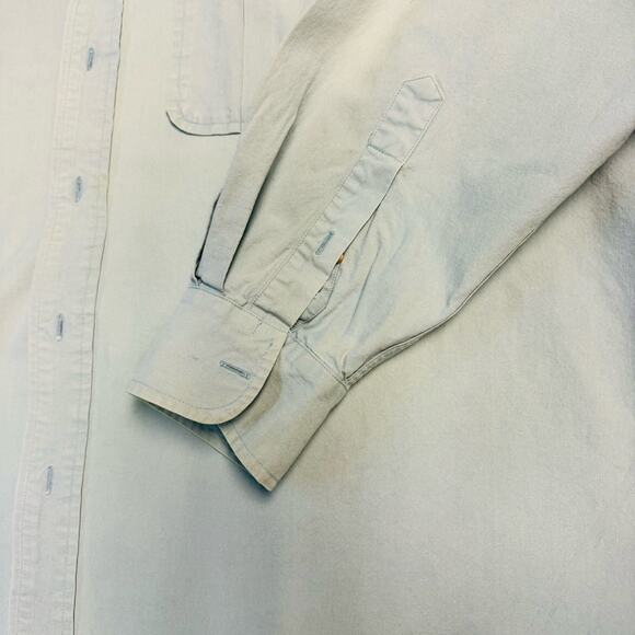 Banana Republic Button Up 100% Cotton Shirt Men's Size XL Light Chambray Blue - Picture 4 of 12